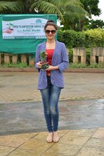 Monica Bedi at tree plantation event in Malad on 9th Aug 2015